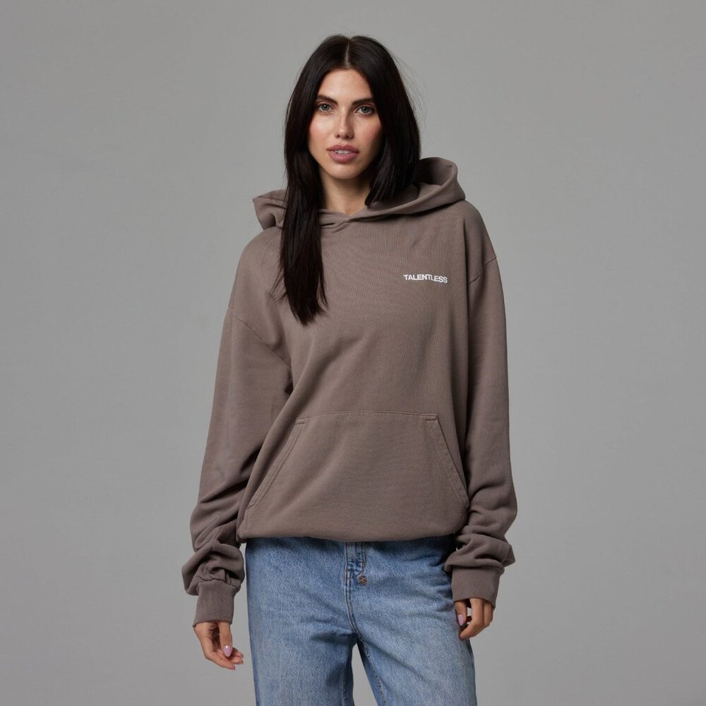TALENTLESS lightweight hoodie - driftwood